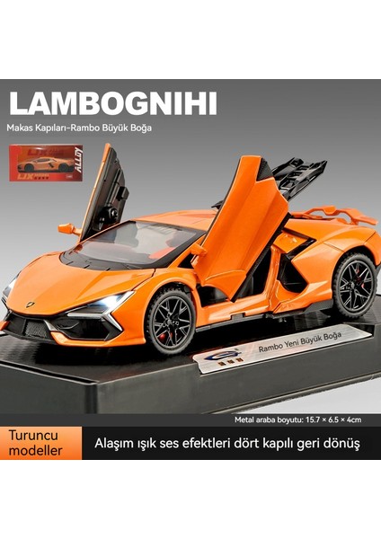 Kutulu 1:32 Apollo Lambo Bugatti Bentley Alaşım Spor Araba Modeli Çok Kapılı Ses ve Işık Koleksiyonu Süsleri (Yurt Dışından)