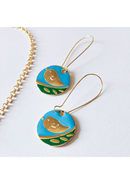 Mavi Kuş Çelik Kolye ve Küpe Takımı fiyatları