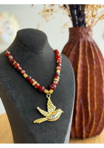 Cam Boncuk Kuş Figürlü Kolye fiyatları