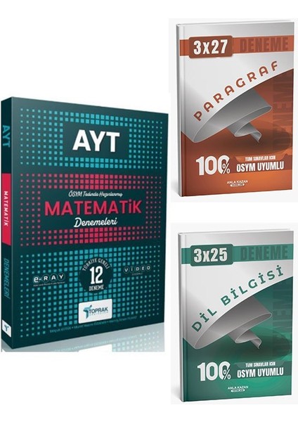 Toprak 2026 Ayt Matematik Deneme+Anla Kazan Paragraf+Dilbilgisi fiyatları