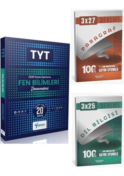 Toprak 2026 Ayt Matematik Deneme+Anla Kazan Paragraf+Dilbilgisi modelleri