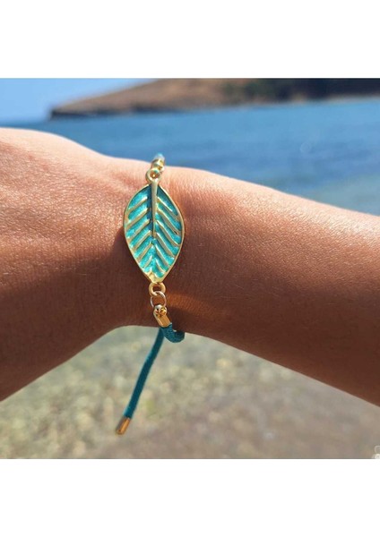 Altın Yeşil Yaprak Bileklik modelleri