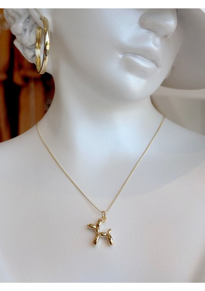 Kadın Balon Köpek Modern Çelik Kolye modelleri