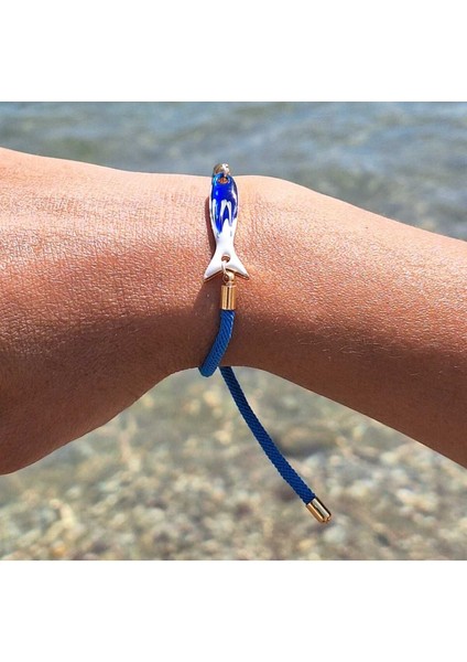 Altın Uçlu Mavi Balık Şans Bilekliği fiyatları