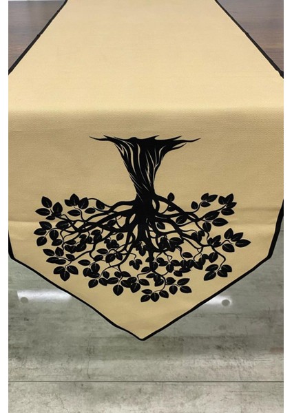 Hayat Ağacı Desenli Runner ve Amerikan Servis Masa Örtüsü