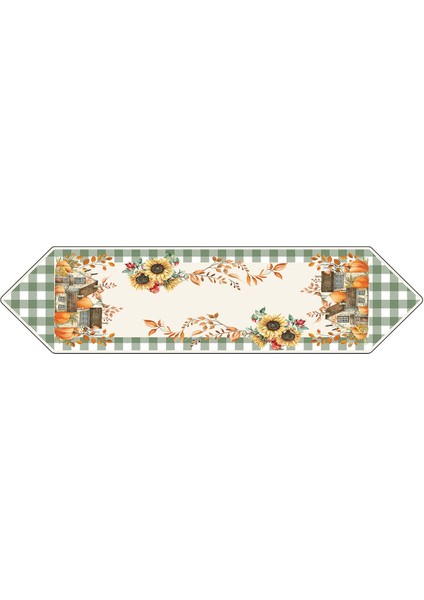 Ayçiçek Desenli Runner ve Amerikan Servis Masa Örtüsü Takımı