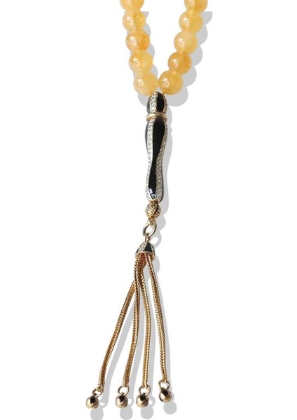 Gümüş Püsküllü Sitrin Taşlı Tesbih fiyatları