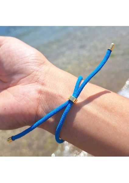 Altın Mavi Yaprak Bileklik