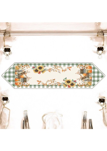 Ayçiçek Desenli Runner ve Amerikan Servis Masa Örtüsü Takımı fiyatları