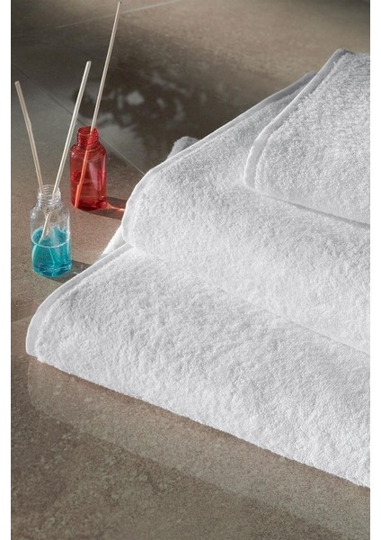 3'lü Set 50X90 (250GR/ADET) Çift Kat Çift Dikiş %100 Pamuk Otel-El ve Yüz Havlusu