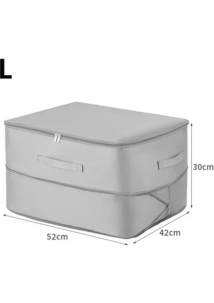 Alan Tasarruf Sıkıştırma Depolama Tote Çanta Ağır Hizmet Tipi Çok Amaçlı Dikdörtgen Kumaş Organizatör Gezginler ve Battaniyeler Için Renk: 1 Adet Gri-L (Yurt Dışından)