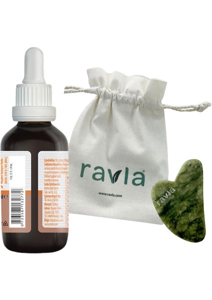 2'li Ürün - Ravla Yeşim Gua Sha Yüz Masaj Taşı / Ravla Kır Iğdesi Yağı - 20ML fiyatları