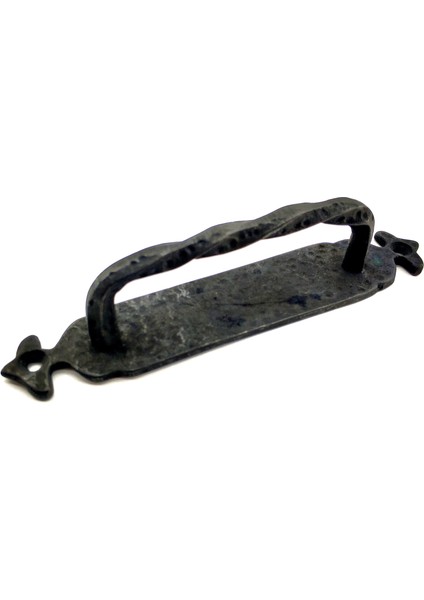 Antika Tarz Dekoratif Pirinç Burgulu Çekme Kol - 205X33 Mm, Oksit