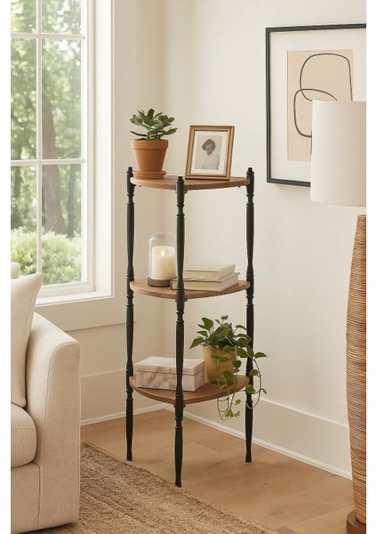 Puzzle Salon&oturma Odası Üçgen Raf - Atlantik Çam&siyah