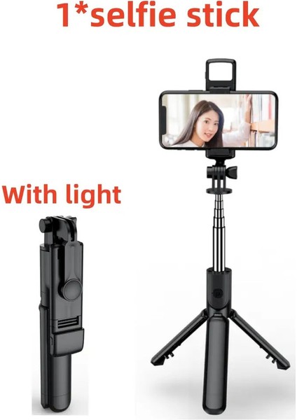 Fangtuosi Bluetooth Kablosuz Selfie Stick Mini Tripod Uzatılabilir Monopod Uzaktan Deklantı Iphone Samsung Xiaomi Telefon Tutucu Renk: Seçenek 3 (Yurt Dışından)