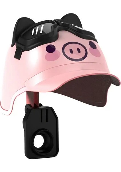 Karikatür Küçük Kask Rider Motosiklet Cep Telefonu Tutucu ve Elektrikli Bisiklet Navigasyon Telefon Tutucu Su Geçirmez Güneşlik Renk: Pembe (Yurt Dışından)