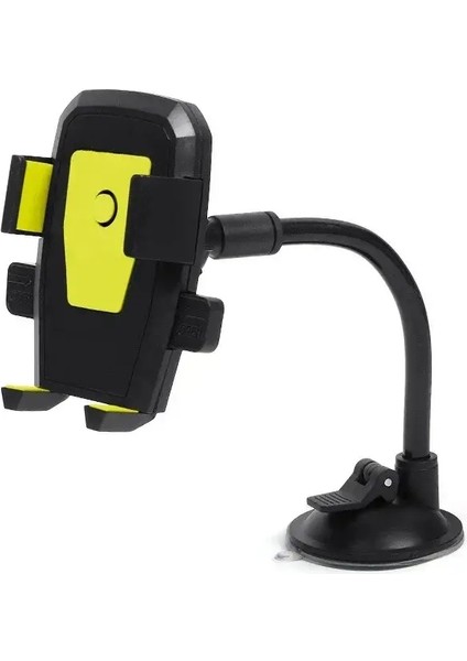 Araba Telefon Tutucu Braket Montaj Kupası Tutucu Evrensel Araba Emme Ön Cam Telefon Kilitli Araba Accessories Renk: Sarı (Yurt Dışından)