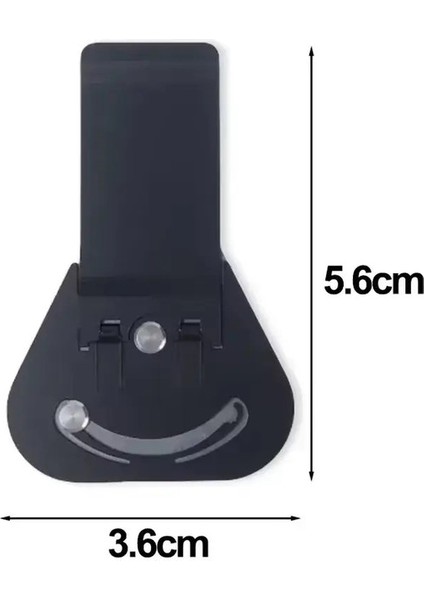 Paslanmaz Çelik Döner Cep Telefonu Desteği Kickstand Yapışkan Katlanır Telefon Tutucu Braketi Ipad iPhone Görünmez Standscolor: 1x Siyah-Kısa (Yurt Dışından)