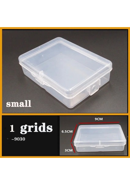 Şeffaf Plastik Kutu Vidalı Bölme Kutusu Takı Küpe Kılıf Kılıfı Konteyner Temiz Terminal Organizatör Aracı Kutusu Boxsescolor: 1-GRID-5.5X4X2 (Yurt Dışından)