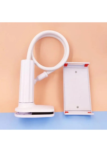 Cep Telefon Stand Tembel Başucu Tablet Tutucu Taşınabilir Esnek Tembel Yatak Masaüstü Braket Akıllı Telefonlar Masa Yatağı Stand Temel Renk: B-Beyaz (Yurt Dışından)
