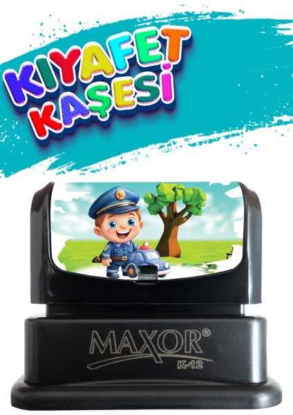 Kıyafet Kaşesi Polis Temalı Öğrenci Kaşesi / Kıyafet Etiketi / Kumaş Kıyafet Kaşesi