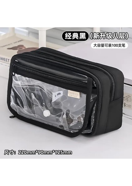 Yeni Kalem Çantası Kawaii Öğrenci Yarı Yolcu Kırtasiye Kutusu Dıy Büyük Kapasiteli Kırtasiye Depolama Çantası Okul Kırtasiye Malzemeleri (Yurt Dışından)