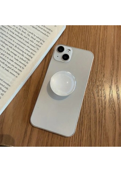 Şeker Şeklindeki Cep Telefonu Push-Pull Braketi Yaratıcı Cep Telefonu Push-Pull Entegre Katlanır Braket Tembel Cep Telefonu Braketi Renk: Beyaz (Yurt Dışından)