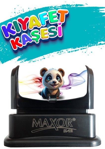 Kıyafet Kaşesi Panda Temalı Öğrenci Kaşesi / Kıyafet Etiketi / Kumaş Kıyafet Kaşesi