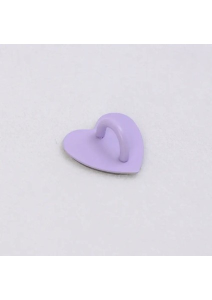4-1pc Mini Kawaii Yapıştırıcı Metal Kalp Telefon Cazibesi Tutucu Sevimli Cep Telefonu Kasa Parmak Yüzüğü Kanca Tokası Toka Aksesuarları Renk: 1pcs Mor (Yurt Dışından)