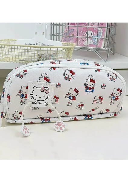 Kawaii Karikatür Hellokitty Kalem Çantası Sevimli Pochacco Çift Katmanlı Büyük Kapasiteli Masaüstü Depolama Kurşun Kalem Kutusu Öğrenci Dağarcığı: Hellokitty (Yurt Dışından)