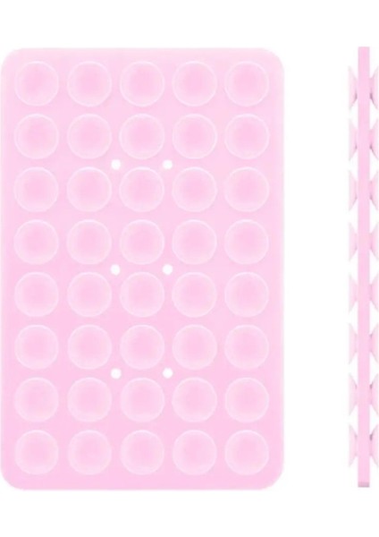 Cep Telefonu Için Silikon Emme Pedi Çift Taraflı Fikstür Emme Dağı Destekli Yapışkan Silikon Kauçuk Emici Ped Sabit Ped Renk: Açık Pembe (Yurt Dışından)