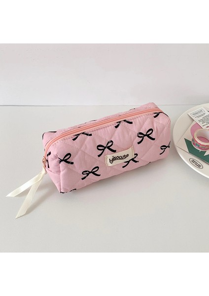 Tatlı Kız Kalem Çantası Yay Kurdele Dekorasyon Kumaş Kalem Kese Okulu Kurucu Organizatör Kawaii Kalem Bagcolor: Siyah (Yurt Dışından)