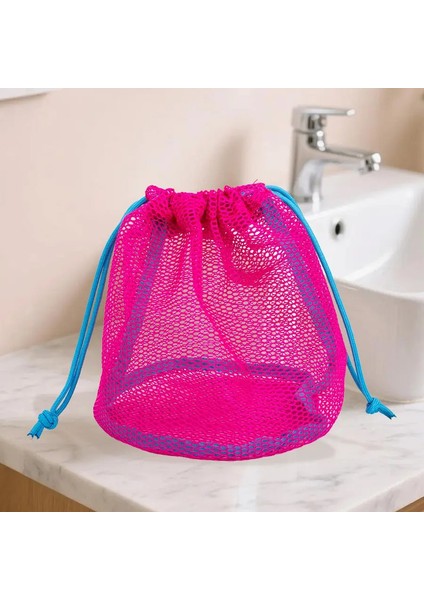 Yeni Dopamin Çizme Makyaj Çantası Taşınabilir Mesh Poşet Drenaj Depolama Çantası Seyahat Tuvalet Çantası Örgü Çanta: 19-22CM/RENK: Drawstring Cep Ro (Yurt Dışından)
