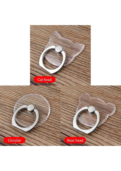 Evrensel Stent Cep Telefonu Tutucu Stand Parmak Yüzüğü Magnicy Için Sevimli Cep Telefonu Için Manyetik Iphone Xs Maks 8 Renk: A Şeffaf Tutucu: A (Yurt Dışından)