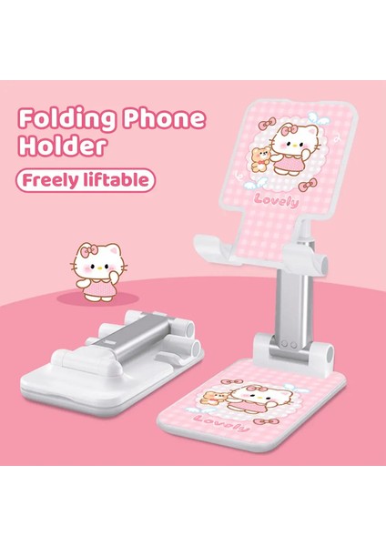 Sanrio Masa Telefon Tutucu Hello Kitty Kuromi Cinnamoroll Pochacco Katlanabilir Masaüstü Cep Telefonu E Ayarlanabilir Telefon Stand Renk: Kitty 1 (Yurt Dışından)