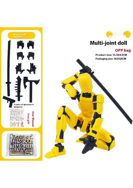 Çok Eklemli Hareketli Bebek Şanslı 13 Eklemli Bebek Yapı Taşları Süsleri Moda Bebek 3D Oyuncaklar (Yurt Dışından)