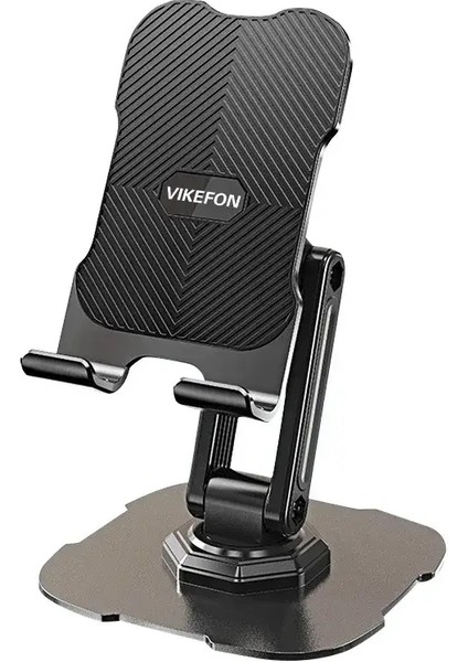 Vikefon 360 Döndürme Masası Telefon Tutucu Braketi Iphone 15 14 14 Samsung Xiaomi Katlanır Tembel Masaüstü Ayarlanabilir Akıllı Telefon Standkolor: Siyah (Yurt Dışından)
