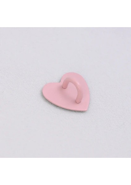 4-1pc Mini Kawaii Yapıştırıcı Metal Kalp Telefon Cazibesi Tutucu Sevimli Cep Telefonu Kasa Parmak Yüzüğü Kanca Tokası Toka Aksesuarları Renk: 1pcs Pembe (Yurt Dışından)