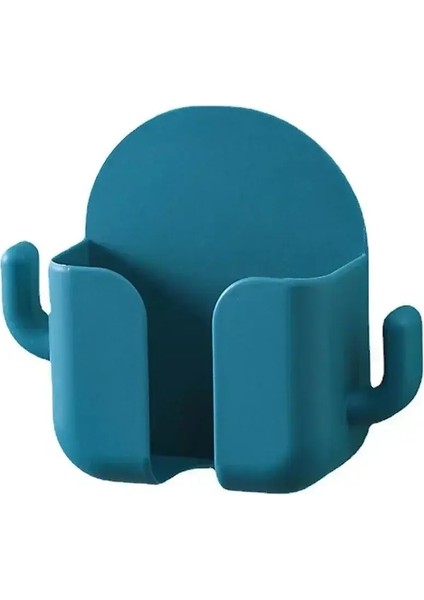 Duvar Montaj Tutucu Saklama Kutusu Uzaktan Kumanda Telefon Şarj Tapma Duvar Tutucu Duş Yatak Yatak Odası Çok Fonksiyon Standı Renk: Koyu Mavi (Yurt Dışından)