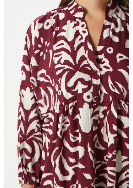 Prive Kadın Showy Bordo %100 Viskon Maksi Boy Elbise indirimleri