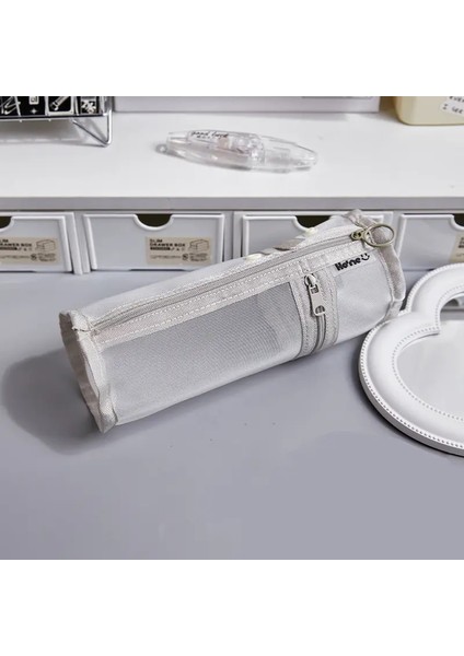 Örgü Kalem Kasası Şeffaf Kalem Kutusu Kızlar Sevimli Kırtasiye Pantolon Büyük Kapasiteli Kalem Tutucu Okul Malzemeleri Kalem Pepkolor: Gri (Yurt Dışından)