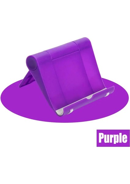 Cadaget Aksesuarları Esnek Katlanabilir Cep Telefonu Tablet Masası Standı Stand Tutucu Akıllı Telefon Braketi Mobilephone Standcolor Için: Mor (Yurt Dışından)