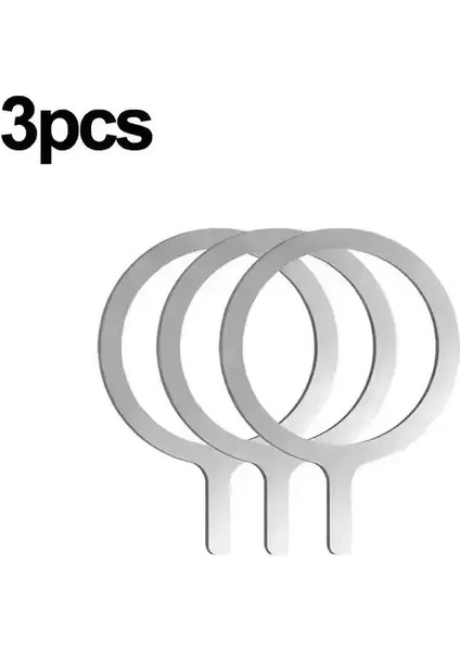 Magsafe Iphone Için Manyetik Metal Yüzük 16 15 14 13 12 Pro Max Android Telefon Kablosuz Şarj Şarj Cihazı Stand Metal Sticker Ring Renk: Silver-B 3pcs (Yurt Dışından)