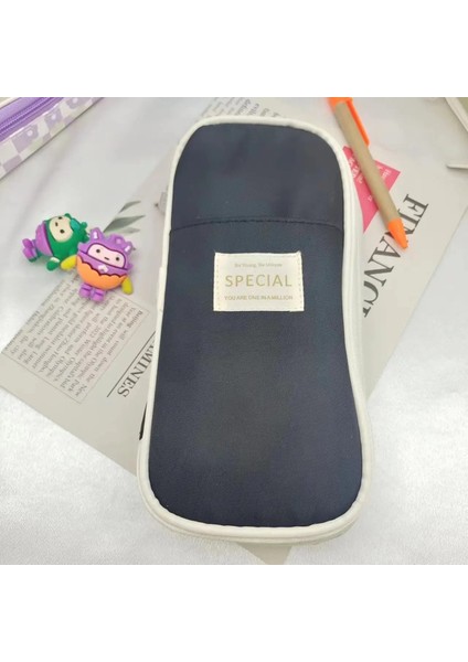 Geri Çekilebilir Kalem Kılıfı Mor Büyük Kapasiteli Kalem Kutusu Pembe Kalem Kılıfı Çok Fonksiyonlu Kırtasiye Kutusu Renk: Siyah (Yurt Dışından)