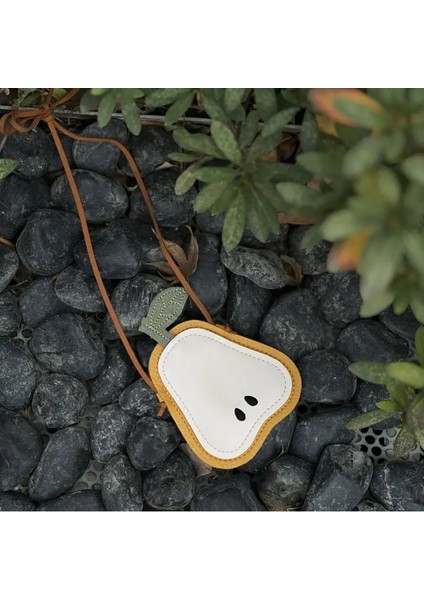 2024 Yeni Kız Eşleme Çanta Çocukları Sevimli Balkabağı Meyve Desen Çocuk Çanta Çocukları Sevimli Tek Omuz Crossbody Bag Renk: Sarı-Pear (Yurt Dışından)