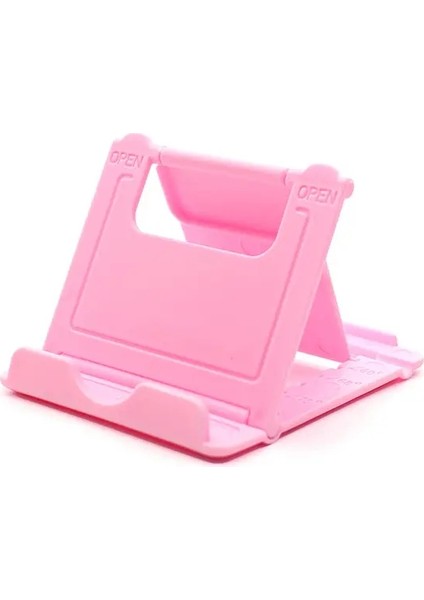 Telefon Tutucu Masası Cep Telefonunuz Için Stand Stand Stand Tipa Braketi Plastik Iphone iPad Tablet Xiaomi Huawei P30COLOR Için Plastik Katlanabilir Destek: Pink-1pcs (Yurt Dışından)