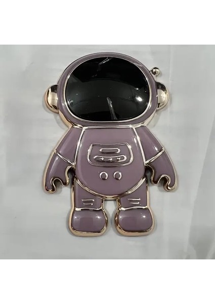 6d Elektrokürlü Astronot Katlanır Telefon Stand Tutucu Iphone Samsung Xiaomi Case Cartoon Cep Telefon Sticker Tutucu Braket Renk: Mor (Yurt Dışından)
