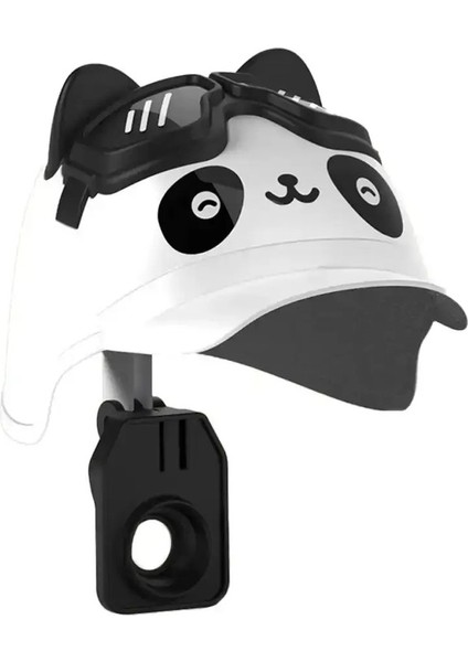 Karikatür Küçük Kask Rider Motosiklet Cep Telefonu Tutucu ve Elektrikli Bisiklet Navigasyon Telefon Tutucu Su Geçirmez Güneşlik Renk: Beyaz (Yurt Dışından)