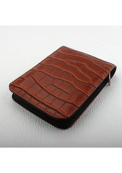 48 Yuva Gri Çeşme Kalem Kasası Tuval Kalem Tutucu Ekran Torbası Çantası Kalemler Için Su Geçirmez Koleksiyon: 12 Yuva Pu (Yurt Dışından)