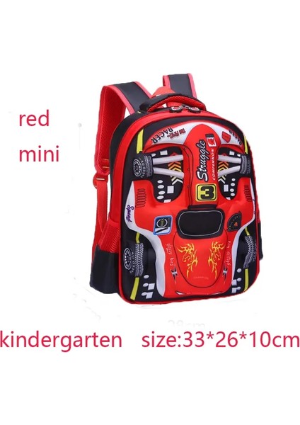 Su Geçirmez Hafif 3D Araba Sırt Çantası Anaokulu Çocuk Okul Öncesi Sırt Çantası Küçük Çocuklar Erkek Kız Okul Çantası Birincil Kırmızı Maviye: Mavi-M (Yurt Dışından)